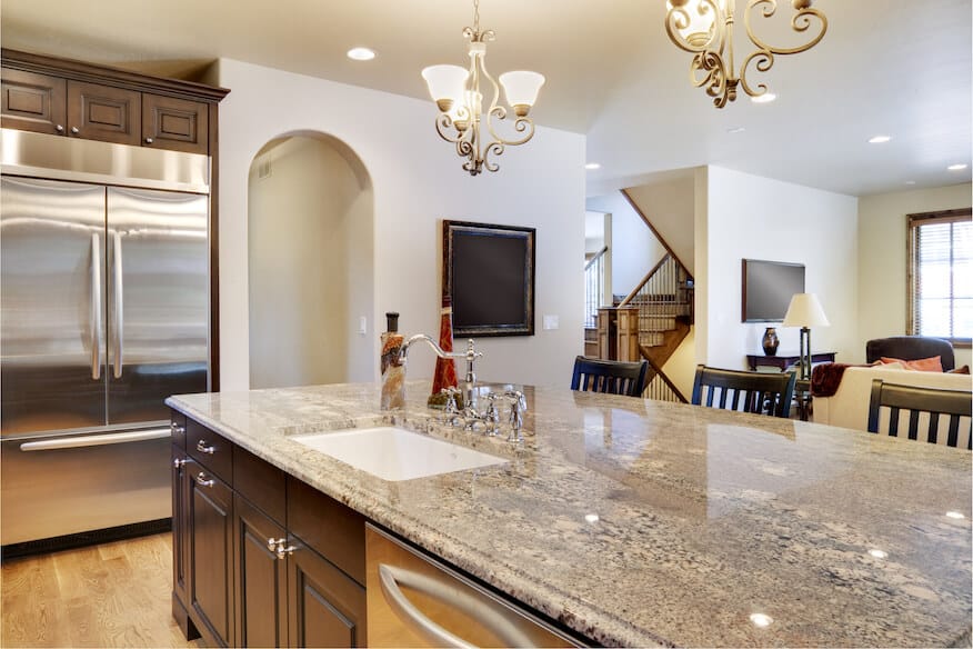 Kitchen featuring Natural stone countertop